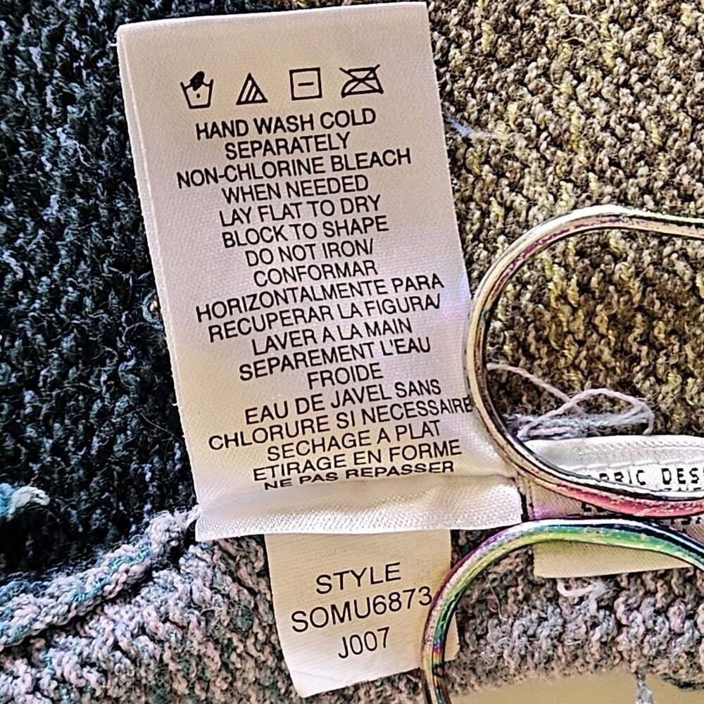 Vtg Sigrid Olsen Knit Cardigan Womens M Multicolor LS Buttons Boho Floral Boho - Picture 13 of 16